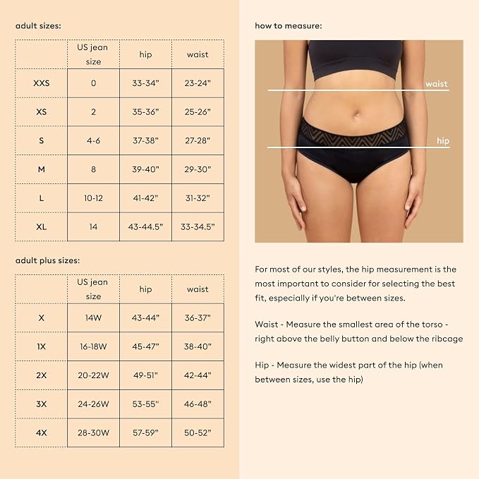 THINX Cheeky Period Underwear for Women, Period Panties, Feminine Care, Menstrual Underwear Holds 1 Tampon, Beige, XX-Large
