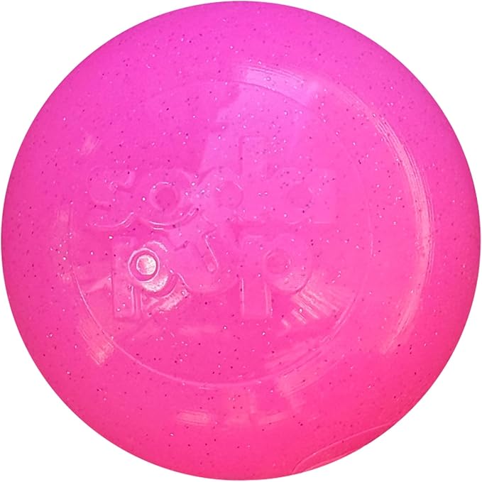 SodaPup Glitter Ball – Soft Dog Ball Toy, Floating Fetch Ball and Treat Dispenser Made in USA from Non-Toxic Pet Safe Food Safe PUP-X Rubber for Bonding, Physical Exercise, & More