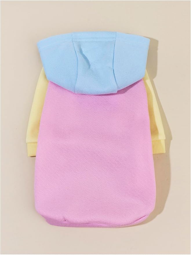 Basic Dog Hoodie Sweatshirt Puppy Sweater Warm Cat Costumes Pet Clothes for Chihuahua Puppy Kitten Small Medium Dogs Pink X-Small