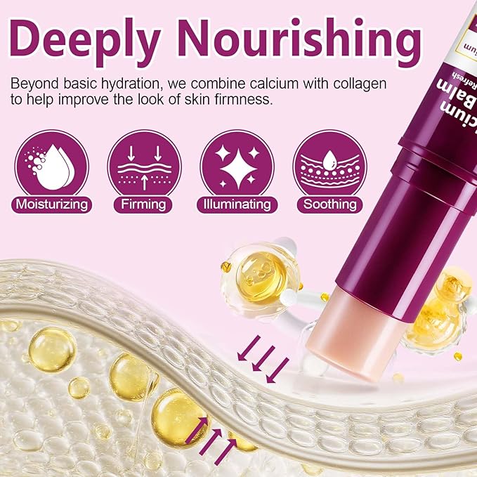 Cemenrete Calcium Multi Balm,2PACK Cemenrete Calcium Volume Multi Balm Stick,Anti Wrinkle Calciums Balms,Collagen Moisturing Stick,Wrinkles,Almond & Vitamin E for Lip Eye Cream Neck