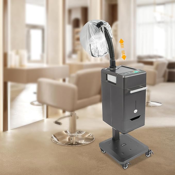 110V 500W Nano Hair Steamer Machine, Professional Micro Mist Salon Hair Processor, Salon Spa Equipment Vertical Nano Hair Steamer for Deep Hair Care Repair, Hair Styling