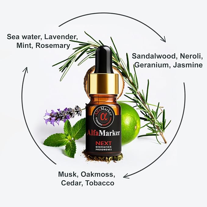 Concentrated Pheromone Cologne for Men. Pheromones Infused Original Extra Strength Formula, Premium Long-Lasting Perfume Oil for Men, 5 ml Travel Size
