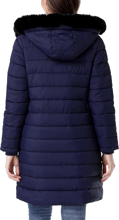 GOLDLADIES Women's Waterproof Long Down Jacket,Warm Winter Hooded Puffer Coat Thickened for Hiking Outdoor