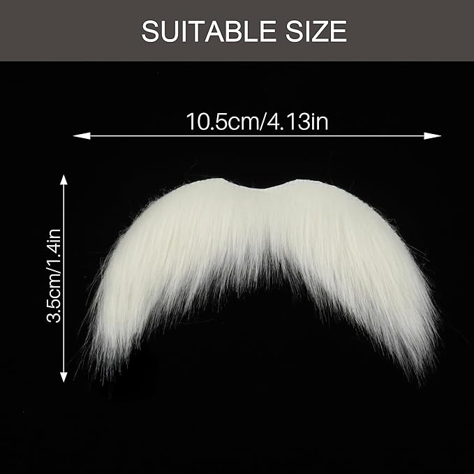 Fake Mustache for Men Classic Halloween Self Adhesive Fake Beard Novelty Stick On Fake Mustaches