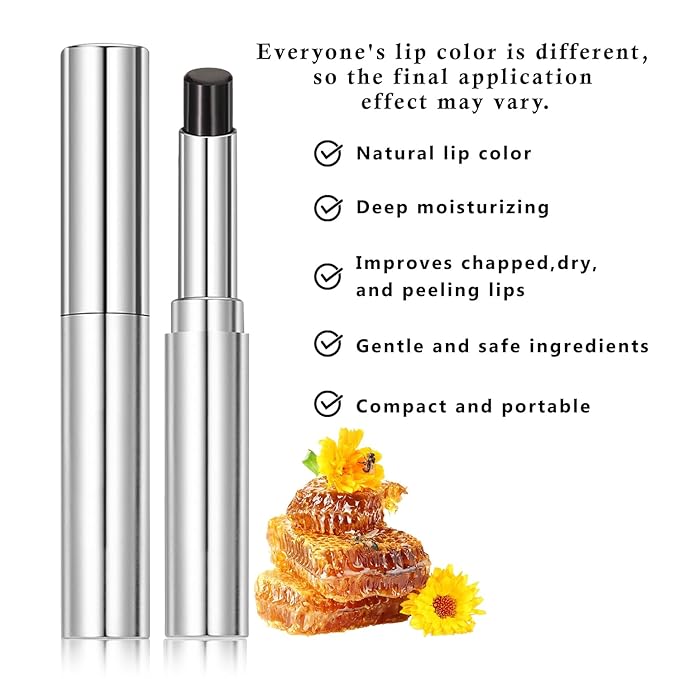 Honeynoir-Pink Honey Lipstick, Moisturizing Lip Color, Nourishing Lip Balm, Honey Noir Lipstick Suitable for All Skin Tones, Natural Lip Care, Long-Lasting Moisturization Non-Sticky (Black)