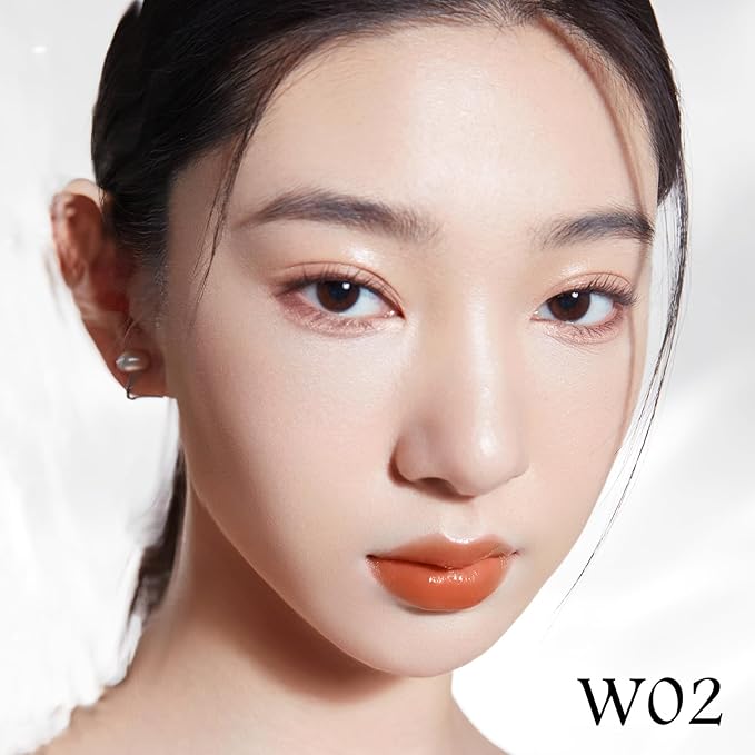 CARSLAN Flood Kissed Lipstick, Hydrating Lip Color Makeup, Natural Lip Gloss Finish with Hyaluronic Acid Formula, Shiny, Smooth, W02