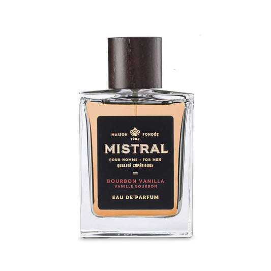 Mistral Men’s Cologne – Bourbon Vanilla Eau de Parfum | Warm & Sweet Masculine Scent with Vanilla, Patchouli & Sandalwood | Cruelty-Free & Long-Lasting Perfume for Men, Made in France - 3.4 Oz