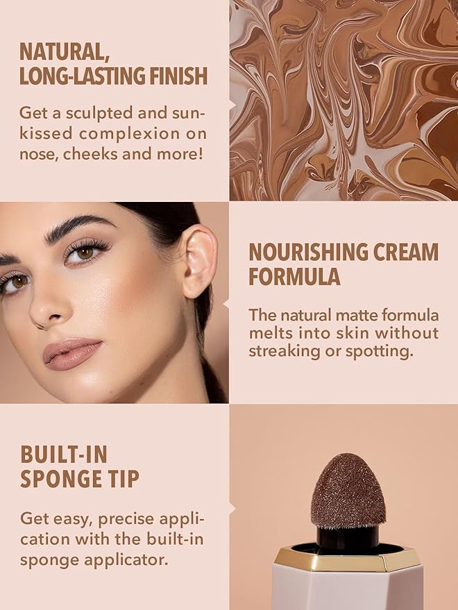 SHEGLAM Sun Sculpt Liquid Contour Stick Long Lasting Cream Bronzer Makeup-Warm Honey