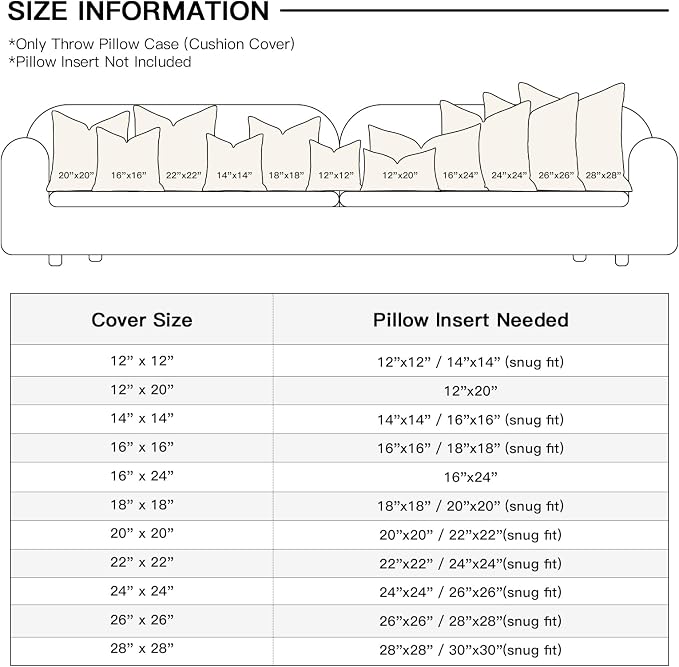 OTOSTAR Linen Throw Pillow Cover Set of 1 Decorative Lumbar Pillowcases Cushion Covers 16x24 Inch for Home Decor Sofa Bedroom Car 40 x 60CM Cream Beige