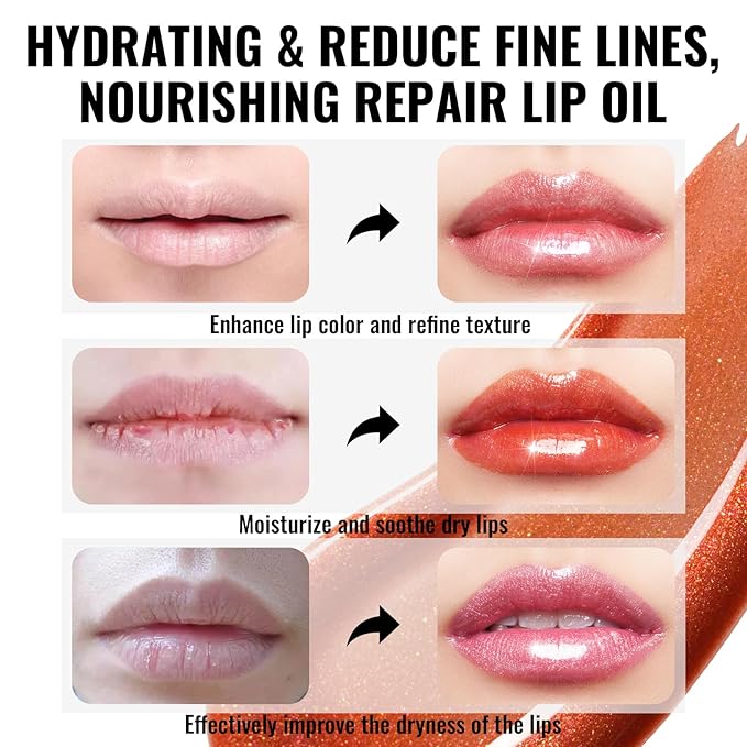 Oulac Pink Shimmer Liquid Lipstick High-Shine Glitter Lip Gloss for Women Shimmer Non-Sticky Glossy Finish Liquid Lipstick Hydrating Lip Gloss Fuller-looking Lip Makeup Vegan & Cruelty-Free 11
