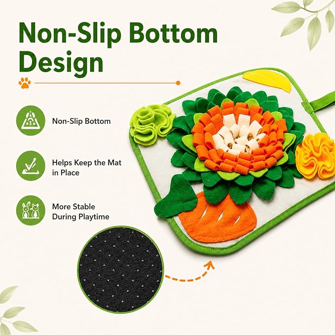 Rabbit Foraging Mat Interactive Bunny Snuffle Mat for Small Animals