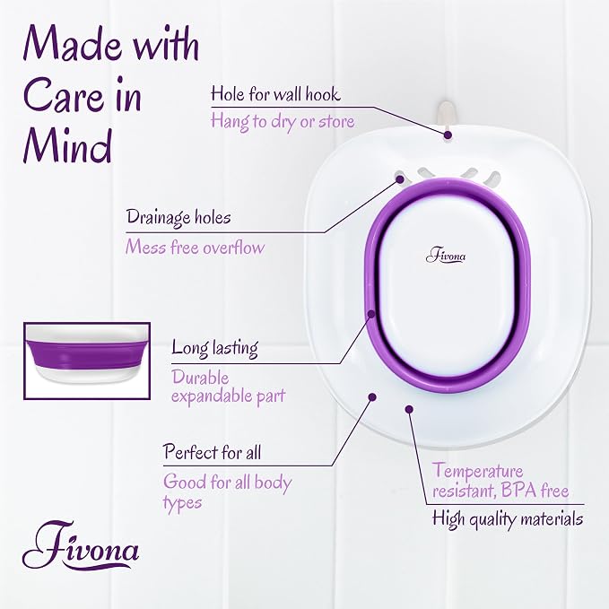 Fivona 3-in-1 Yoni Steam Kit - Bundle of V Steaming Herbs Blue Moon Recipe 1.76 Ounces (2-4 Steams) with Expandable V-Steam Seat and Hand Flusher for Detox, Cleansing, pH Balance and Odor Control