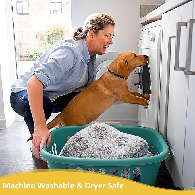 Dog Blankets for Medium Dogs, Cat, Premium Soft Dog Blankets for Small Dog | Washable, Puppy Blanket Dogs Essentials for Puppies (3, Grey, 41" x 30")