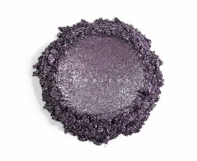 MARBLERS Chunky Natural Mica Powder [Ash Lilac Pearl] 0.11oz (3g) | Highly Pigmented | Non-Toxic, Vegan, Cruelty-Free | Eyeshadow, Body Butter, Nail Polish, Nail Art | Party, Body, Face Makeup