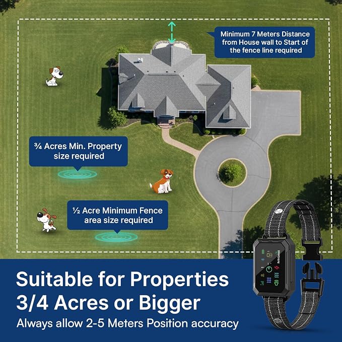 My Pet Command 2-1 Smart Wireless GPS Dog Fence with APP Setup 2 Collar Kit | No Subscriptions, 6-Sided or Circular Fences, Tone, Vibration, Static correction, Waterproof, Rechargeable, Remote Training