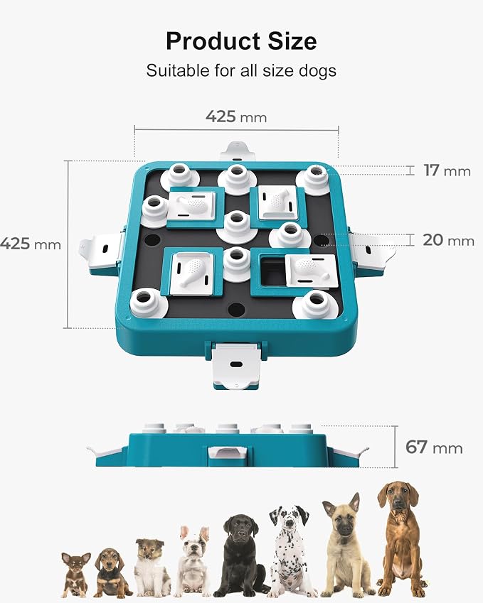 LACCEN Dog Puzzle Toys, Level 3 in 1 Interactive Dog Toys for Boredom, Funny Feeding Toy for IQ Training Brain Stimulating, Treat Dispenser Dog Toy for Large Medium Small Dogs