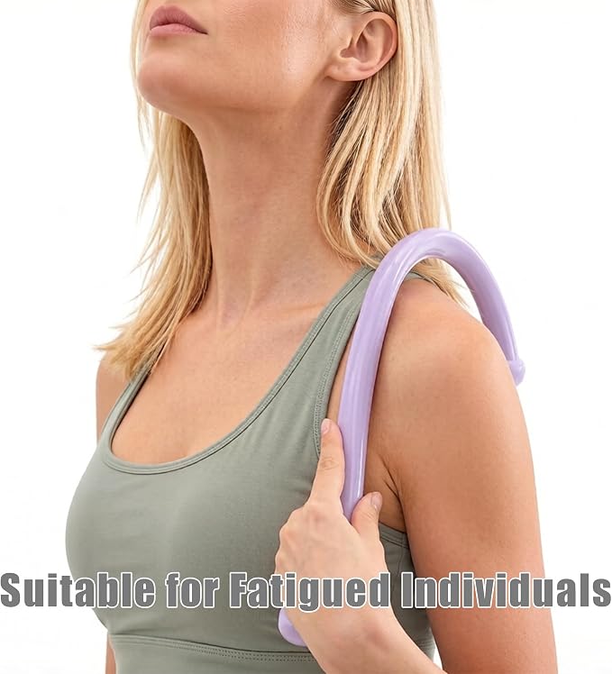 Self Massage Tool - Original Trigger Point Therapy for Back and Neck, Lower Back Massager, Myofascial Release Tool & Deep Tissue Muscle Massage Stick, Shoulder,Leg,Feet, Purple (Purple)