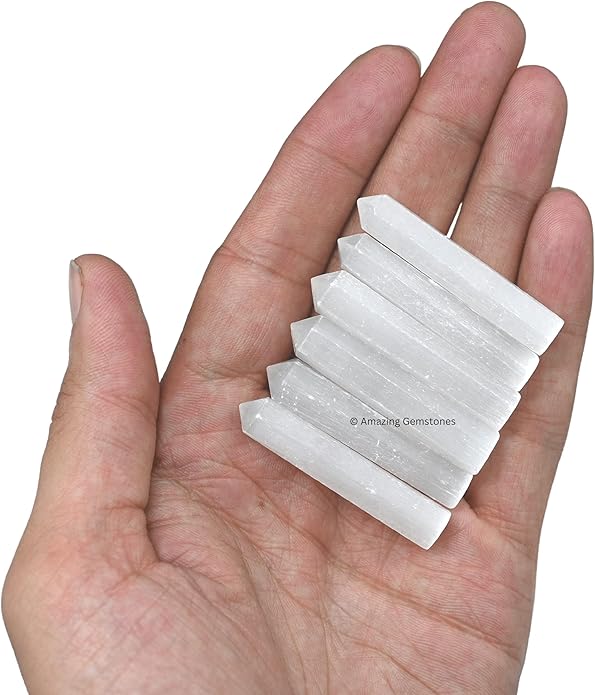 Amazing Gemstone Crystal Points Bulk Healing Crystals & Stones - Premium Single Terminated Healing Wand Point Bulk Crystals for Crafts, Crystal Grid, DIY Work