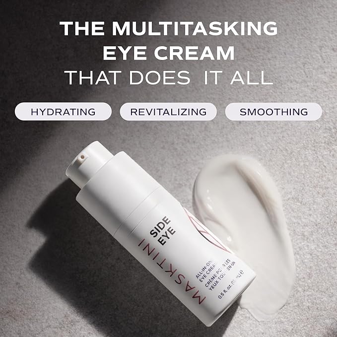 Masktini Side Eye All-In-One Eye Cream, 0.5 oz - Face Moisturizer - With Apple and Green Tea Extracts - Collagen Boosting - Eye Cream for Puffiness