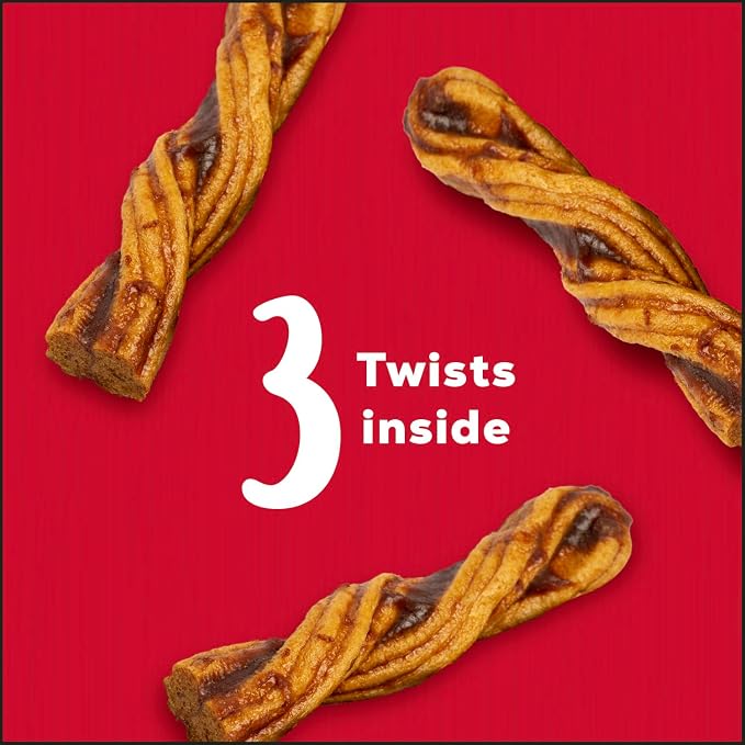Country Kitchen Rawhide Free Beef Twists Dog Chews, 3 Count | Made with Real Beef, Highly Digestible, Gluten Free