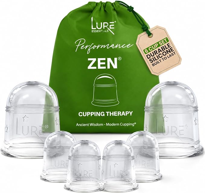 Silicone Cupping Therapy Set 6 Professional Massage Cupping Cups for Cupping Therapy Cup Kit for Massage, Myofascial Release, Cellulite Reduction