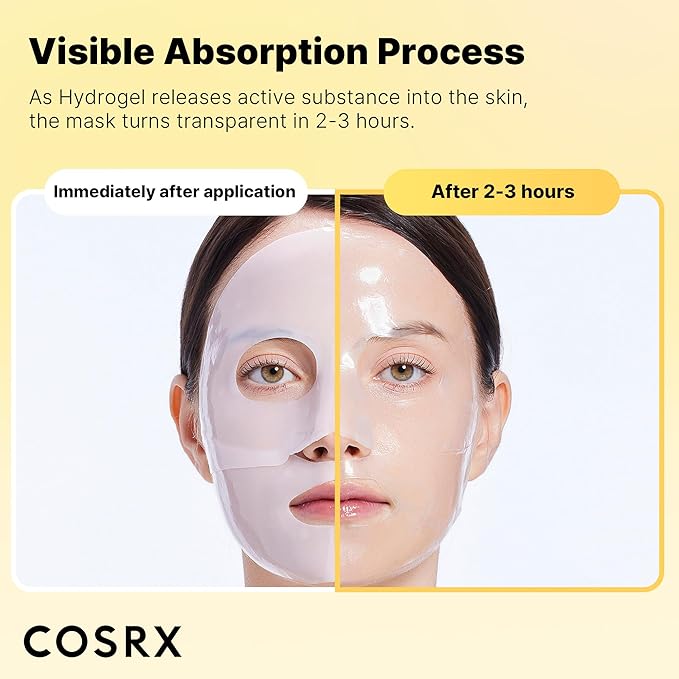 COSRX Snail 96 Essence + Hydrogel Mask 3EA- Advanced Snail 96 Mucin Serum and Glass Glow Hydrogel Collagen Face Masks, Travel Essentials, Stocking Stuffers, Korean Skin Care