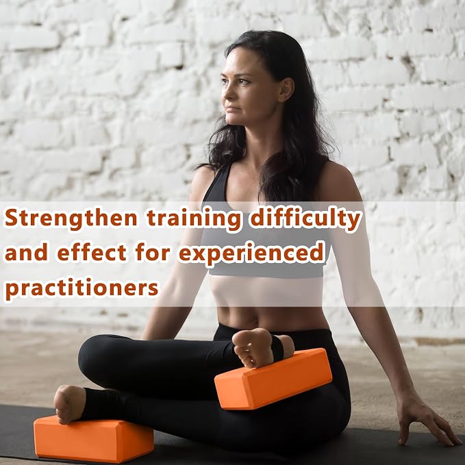 Honoson 20 Pcs Yoga Blocks Bulk 9''x6''x3'' High Density EVA Foam Blocks for Exercise Pilates Meditation, Lightweight Non-slip Surface, Improve Strength Balance Flexibility