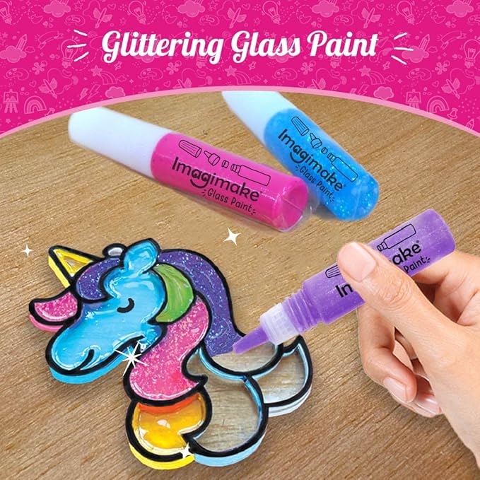 Imagimake Window Art Princess | Suncatcher Kit | Arts and Crafts for Kids Ages 8-12 | Girls Toys Age 6-8 | Princess Gifts for Girls Age 6-8 | 5 Year Old Girl Gift | Fun Christmas Gifts for Grandkids