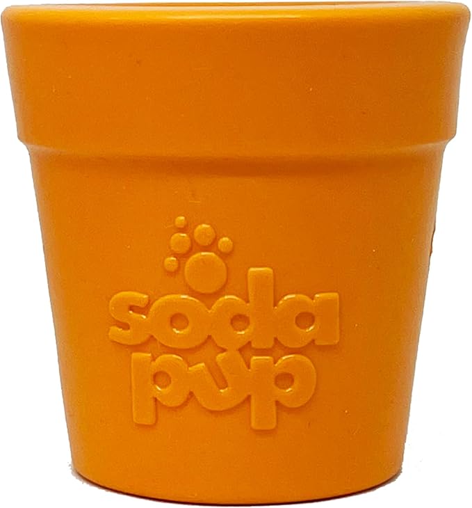 SodaPup Flower Pot – Durable Dog Treat Dispenser & Chew Toy Made in USA from Non-Toxic, Pet Safe, Food Safe Rubber Material for Mental Stimulation, Problem Chewing, Calming Nerves, & More