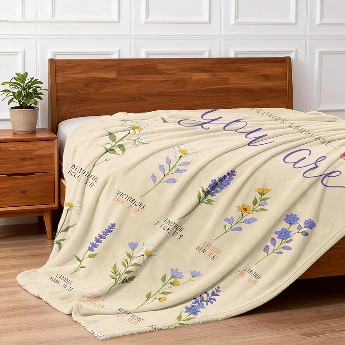 COMFAR Christian Gifts for Women Faith, Inspirational/Religious/Spiritual Gifts for Adults, Soft Throw Blankets for Women/Men, Personalized Blankets for Adults 40"x 60"