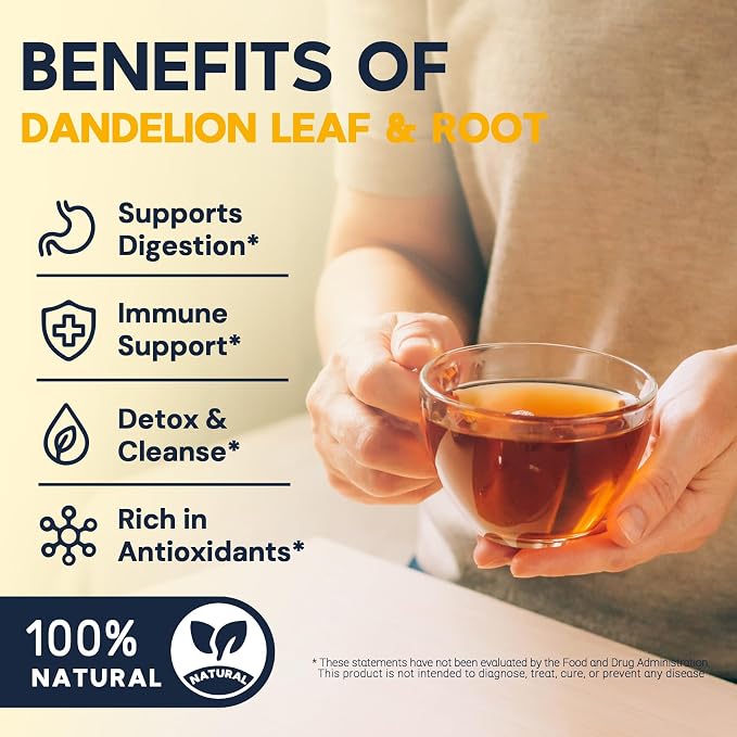 Dandelion Leaf & Root Herbal Tea-Caffeine-free herbal tea，No Sugar，20 Teabags