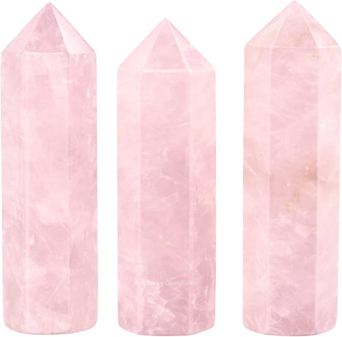 Amazing Gemstone Crystal Points Bulk Healing Crystals & Stones - Premium Single Terminated Healing Wand Point Bulk Crystals for Crafts, Crystal Grid, DIY Work