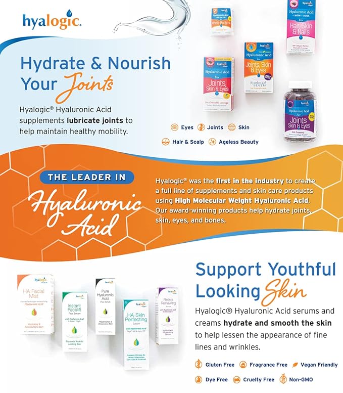 Hyalogic After Sun Spray with Hyaluronic Acid & Peppermint Oil –Sunburn Relief Spray – Vegan Summer Skin Care (4 fl oz)