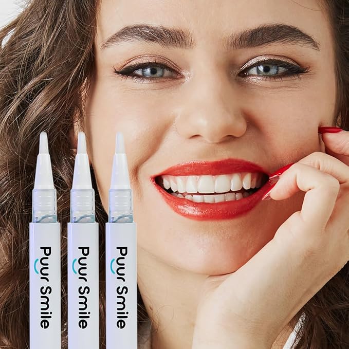 Puur Smile Teeth Whitening Gel Pen - Best Teeth Whitening Kit with Gel Pen Teeth Whitener 30+ Uses, Effective, Painless, No Sensitivity, Beautiful White Smile