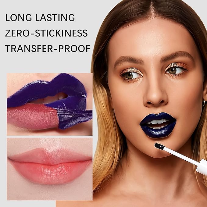 QueenDiary lip stain peel off lip gloss all day long lasting Waterproof and Transferproof lip tint - matte finish peel off lip liner (04#Steady)