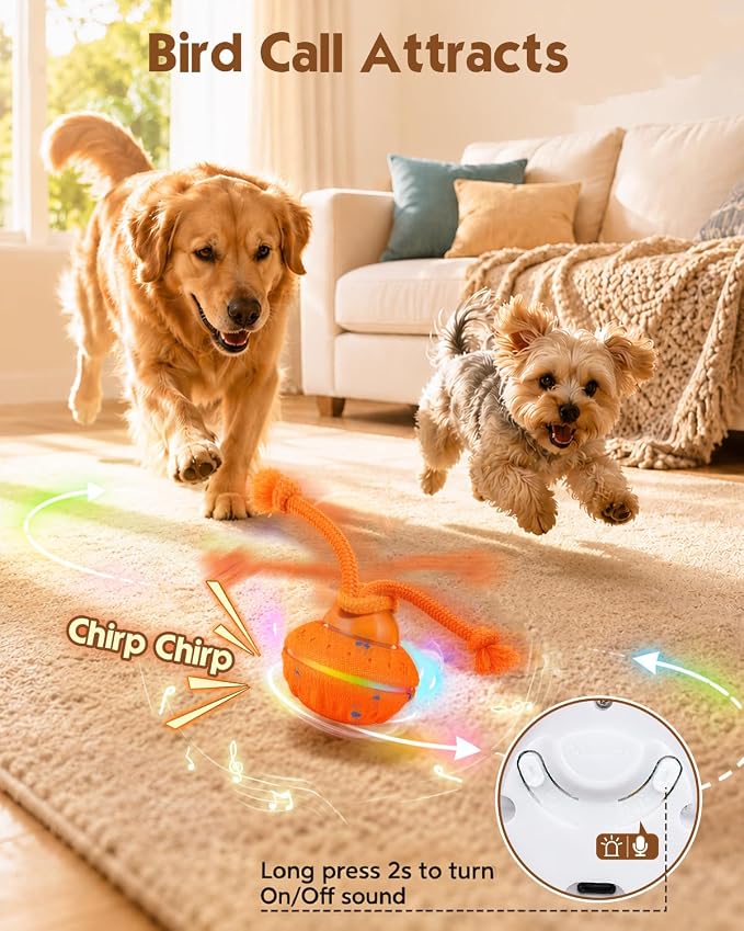 osou Interactive Dog Ball, Automatic Moving Toy with 3 Interactive Modes
