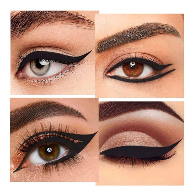 AMY'S DIARY 2Pcs Black Gel Eyeliner Pencil Set,Natural Cream Eye Liner Waterproof Smudge Proof,Cat Eye Black Smokey Eyeshadow Stick Crayon,Goth Halloween Makeup,delineador de ojos contra el agua