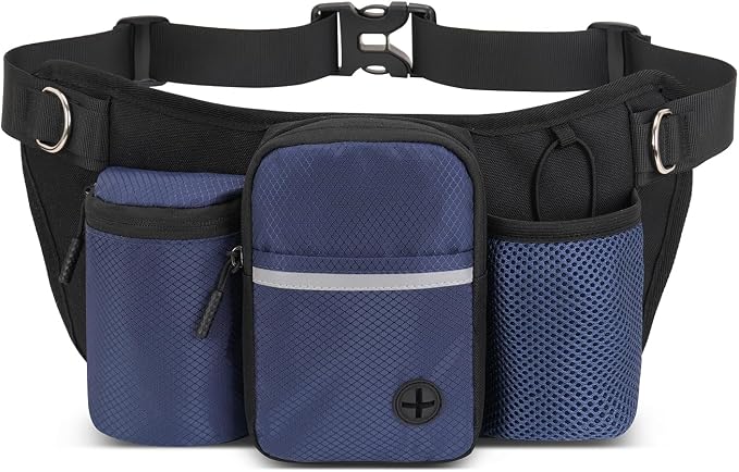 Dog Treat Pouch for Training, Navy Blue