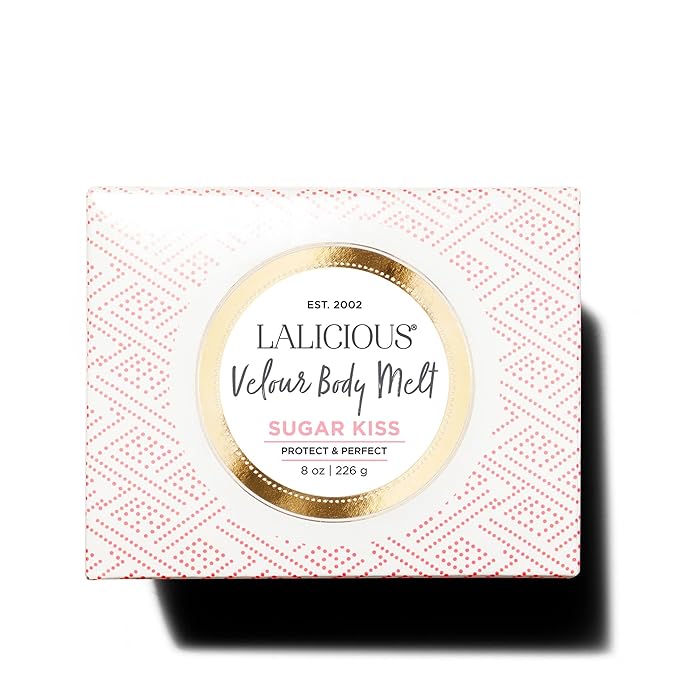 LaLicious Sugar Kiss® Velour Body Melt for Dry Skin, Fast-Absorbing Non-Greasy Moisturizer, Balm-to-Oil Hydration with Coconut & Macadamia Oil, After-Shower Care, Multi-Use Shave Balm, 8 oz