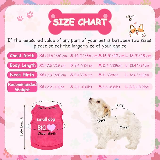 6 Pieces Dog Shirt Puppy Sweatshirt Pet Sleeveless Vest Dog Clothes Doggy Female Apparel for Small to Medium Dogs Puppy Cat(Cute Patterns,S Size)