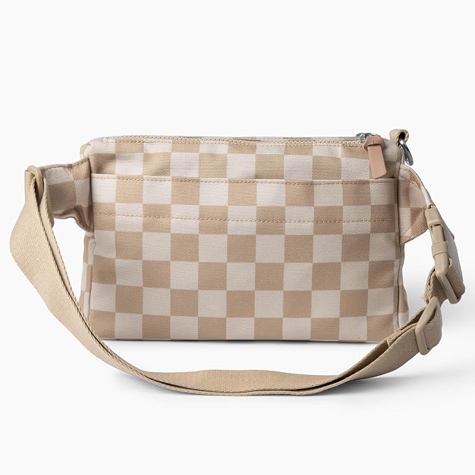 Cleverpup Walk & Train 2-in-1 Dog Walking Bag - Hands-Free, Checkerboard