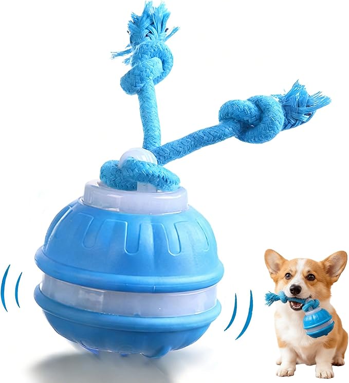 Dog Toys,Interactive Dog Toys,Automatic Moving Activated Dog Toy(Blue) | Upgraded Chase Buddy Dog Toy,Dog Balls with Squeaky for Small/Medium Dogs,Indoor Outdoor Pet Exercise Toy for Keep Them Busy