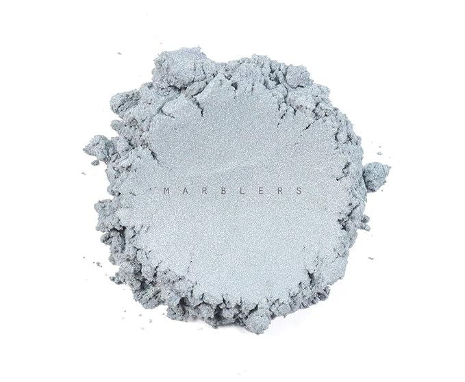 MARBLERS Fine Natural Mica Powder [Blue Gray] 0.11oz (3g) | Highly Pigmented | Non-Toxic, Vegan, Cruelty-Free | Eyeshadow, Body Butter, Nail Polish, Nail Art | Party, Body, Face Makeup