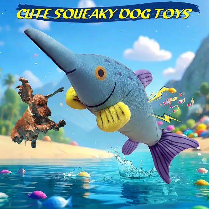 Fuufome Large Squeaky Dog Chew Toy, Ideal Dog Toys for Chewers, for Small and Medium Breed Puppies or Dogs