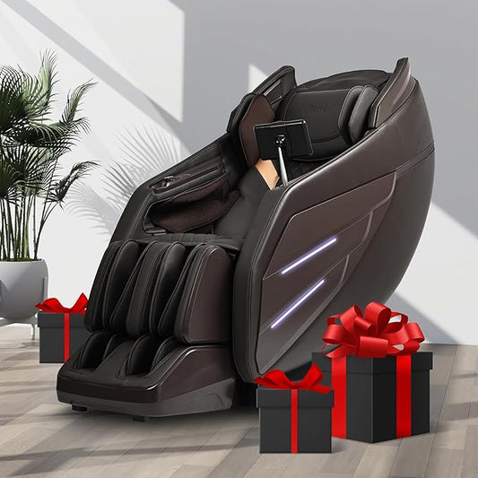 Osaki OS-3D Champ II | Brown Full Body Massage Chair | 3D SL-Track Massage | Zero Gravity | Lumbar Heating | Touchscreen Controller | Auto Body Scan | Bluetooth Speaker