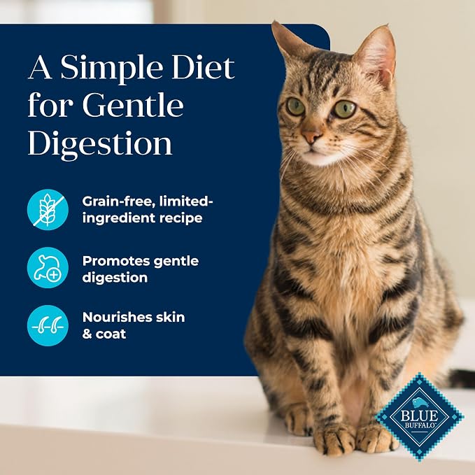 Blue Buffalo Basics Fish Adult Grain-Free Wet Cat Food, 3 oz, 24 ct | Skin & Stomach Care, Real Fish #1 Ingredient, Limited Ingredient Diet, Antioxidant-Rich LifeSource Bits, Skin & Coat Health