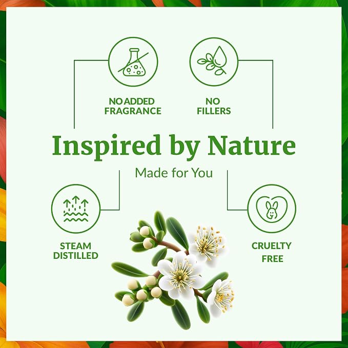 SVA Manuka Essential Oil 1 Fl Oz – for Diffuser, Skin & Hair Care – Ideal for Massage & DIY Blends – with Dropper