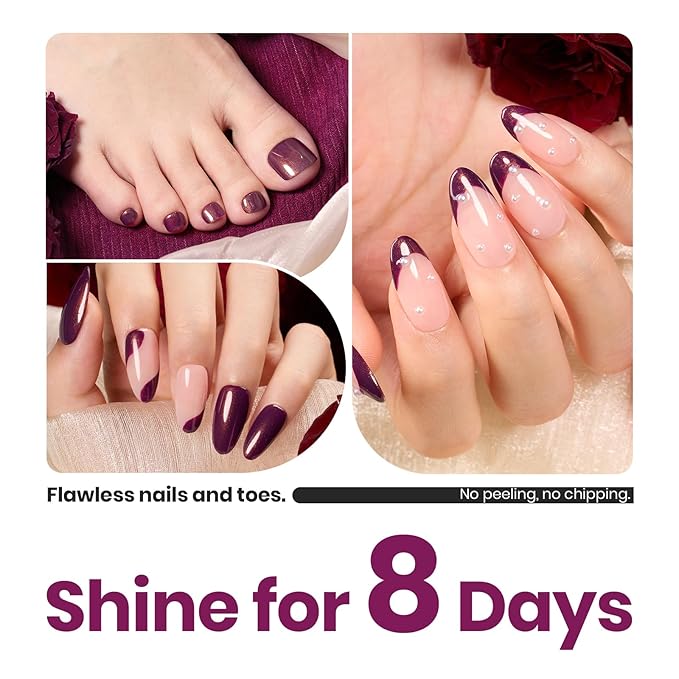 Beetles 1Pcs 15ml Nail Polish,Burgundy Red Nail Polish Fast Drying & Long Lasting Nail Lacquer Red Wine Dreamscape Glitter Art Effect for Nail DIY Salon at Home Gifts for Women