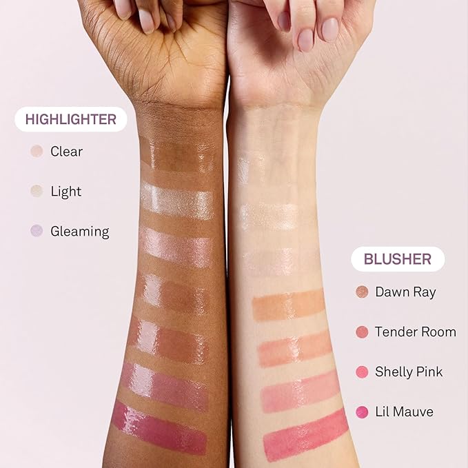 hince True Dimension Radiance Balm - Highlighter for Korean Glass Skin, Blush for Cheeks, Cream Blush, Contour Stick, Natural Glowy Look, Clean Makeup for Radiant Complexion, 10g (GLEAMING, LT003)