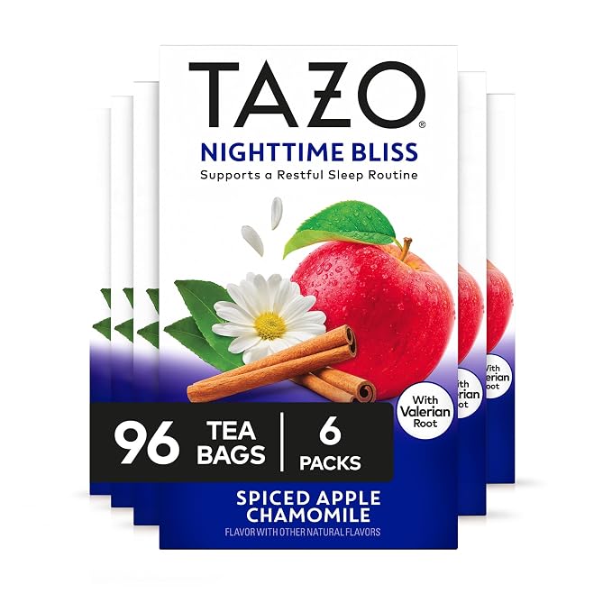 TAZO Nighttime Bliss Spiced Apple Chamomile Herbal Tea Bags - 16ct (6-Pack)